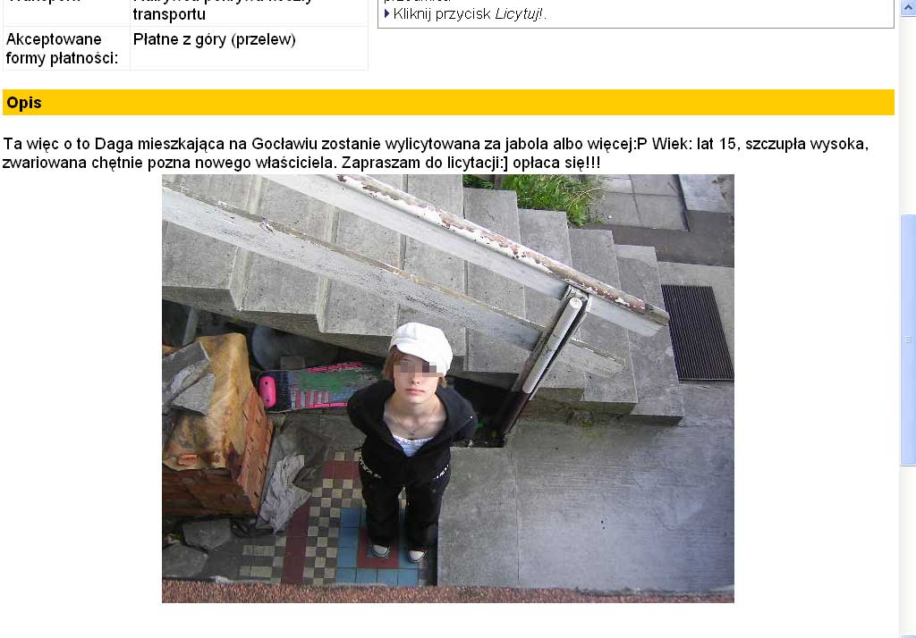 Człowiek na sprzedaż