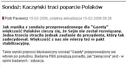 Zaufanie kontra poparcie